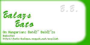 balazs bato business card